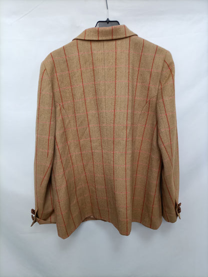 ALICIA MOYA. Vintage checked blazer size 50