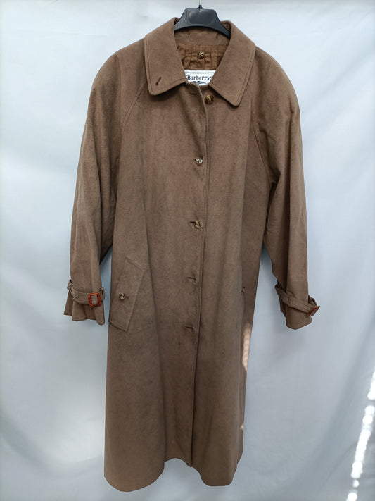 BURBERRY. Gabardina marrón vintage T.40