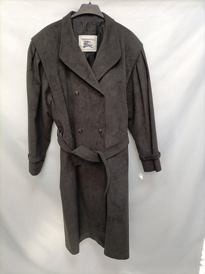 BURBERRY. Gabardina gris vintage T.40