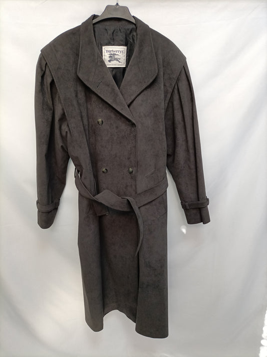 BURBERRY. Gabardina gris vintage T.40