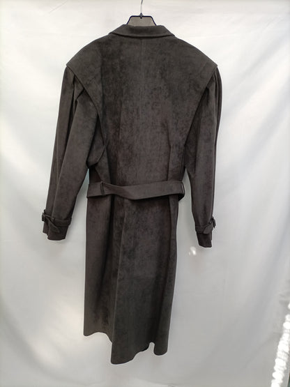 BURBERRY. Gabardina gris vintage T.40