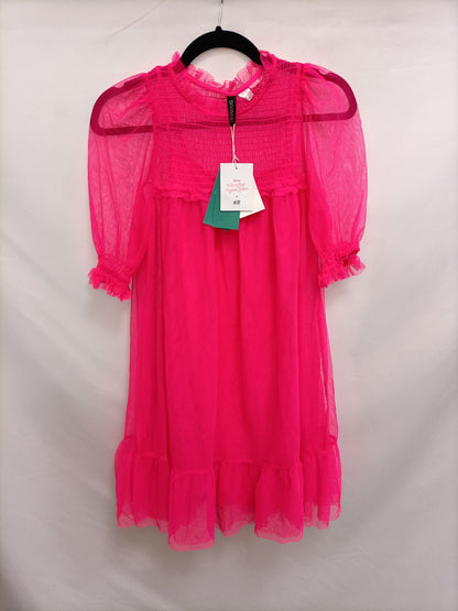 H&M. Vestido corto rosa  T.xs