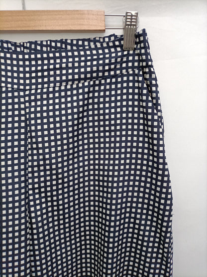 MANGO. Pantalón culotte cuadros T.m