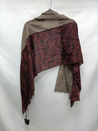 MASSIMO DUTTI. Fular amebas burdeos