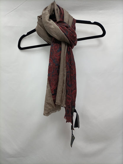 MASSIMO DUTTI. Fular amebas burdeos