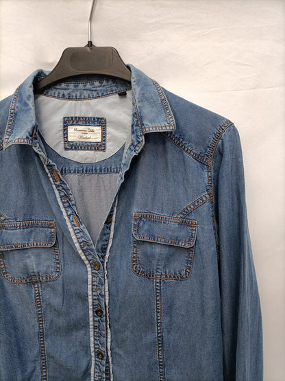MASSIMO DUTTI. Camisa vaquera T.40