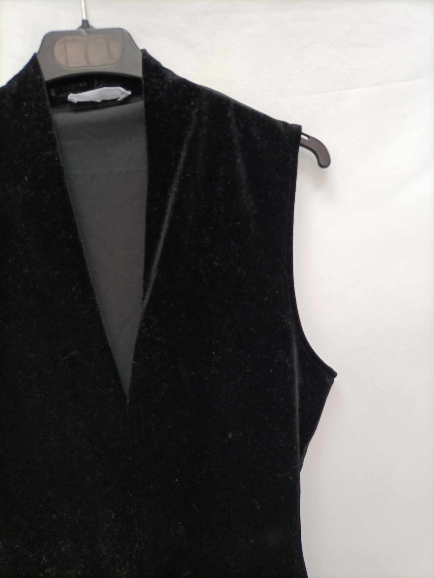 MANGO. Body negro terciopelo T.m