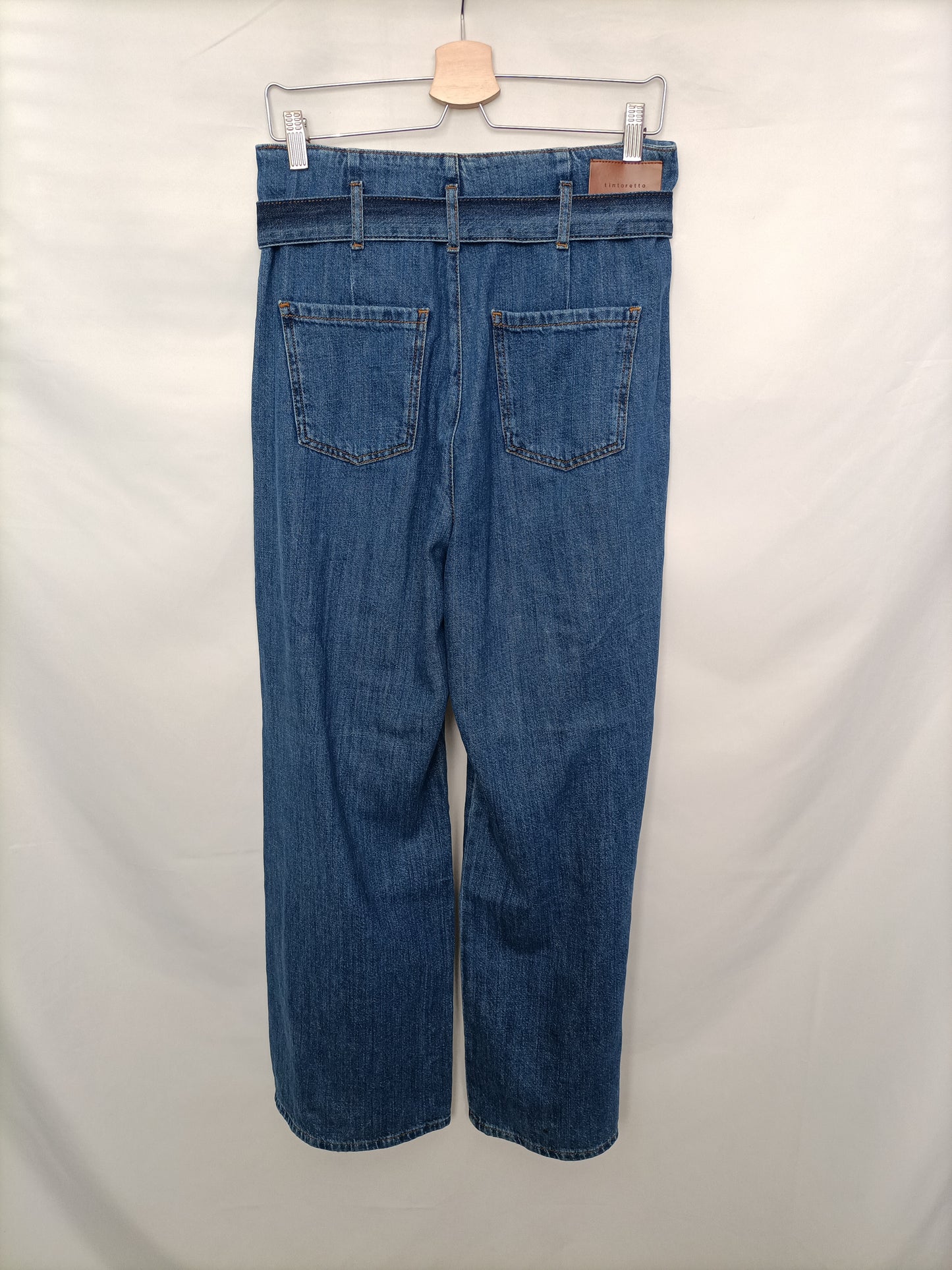 TINTORETTO. Pantalón ancho vaquero T.40
