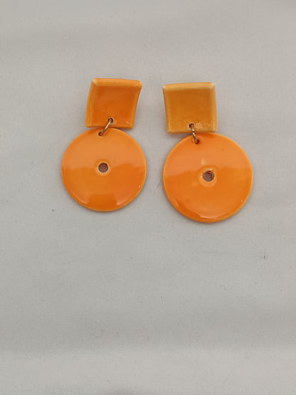OTHERS. Orange earrings