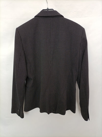 ZARA. Blazer negra topitos T.40