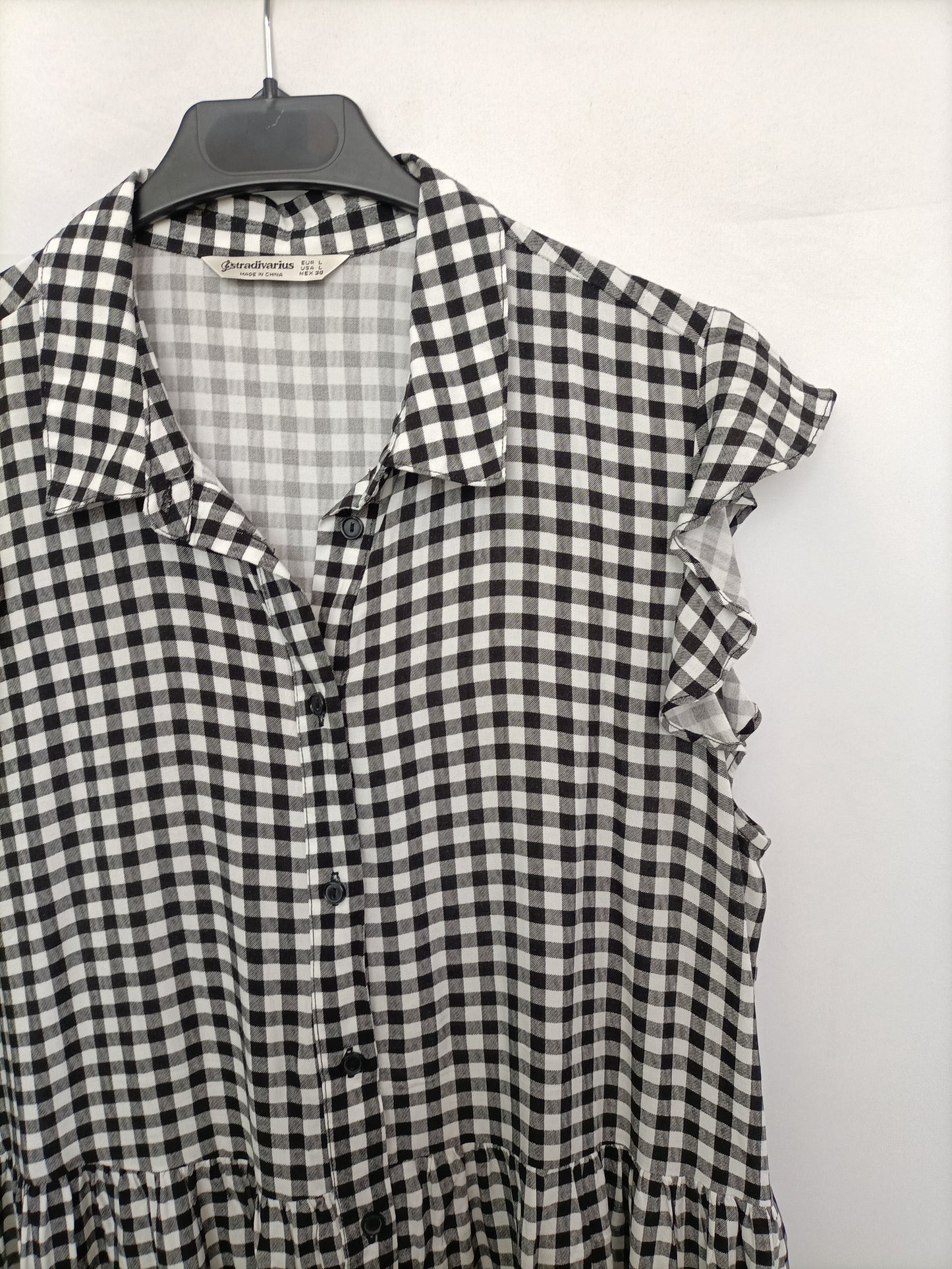 STRADIVARIUS. Vestido cuadros vichi  T.l