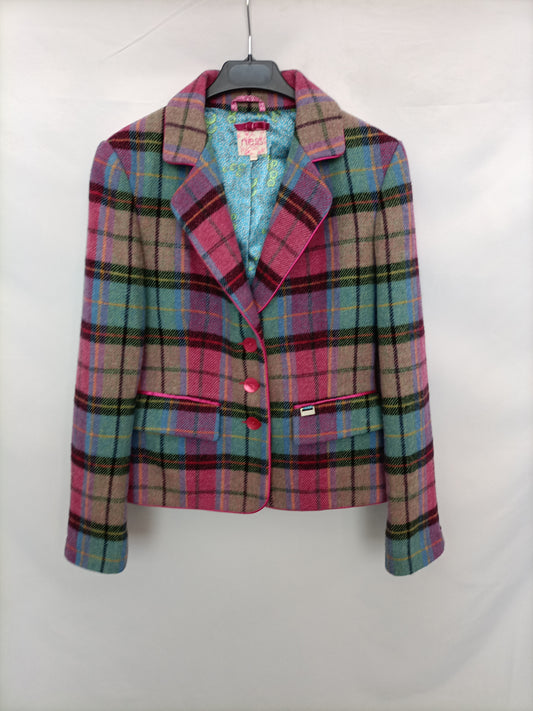 NESS.Blazer de cuadros T.10(m)
