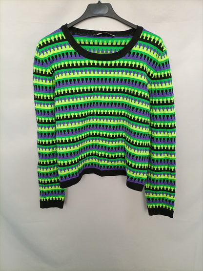 ZARA. Jersey elástico fluor T.l