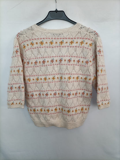 ZARA. Jersey cortito estilo retro T.l