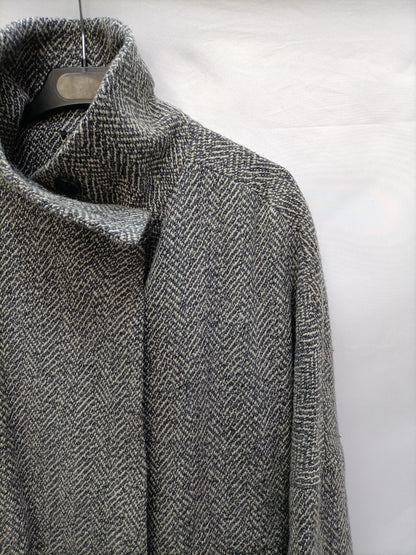 MASSIMO DUTTI. Abrigo jaspeado grisT.s