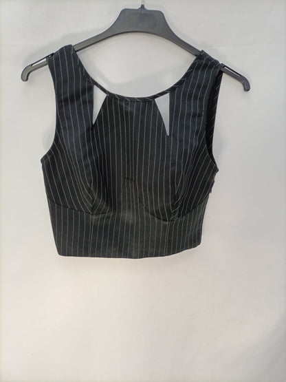 NASTY GAL. Black striped top T.xs