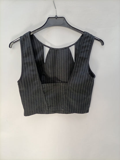 NASTY GAL. Black striped top T.xs