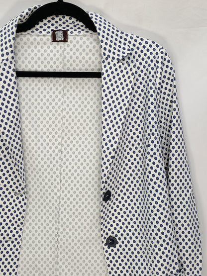 CENT VUIT. Blazer blanca flores T.4 (m)
