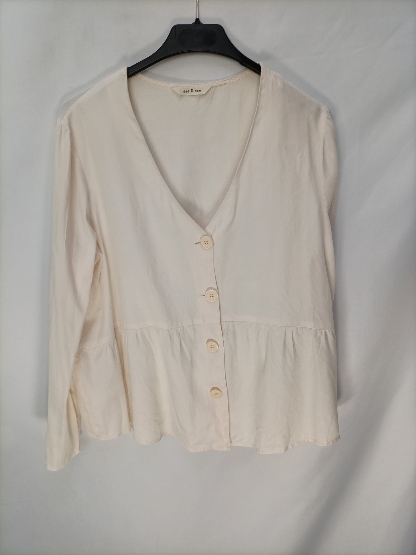 ESE O ESE. Blusa beige volante T.s