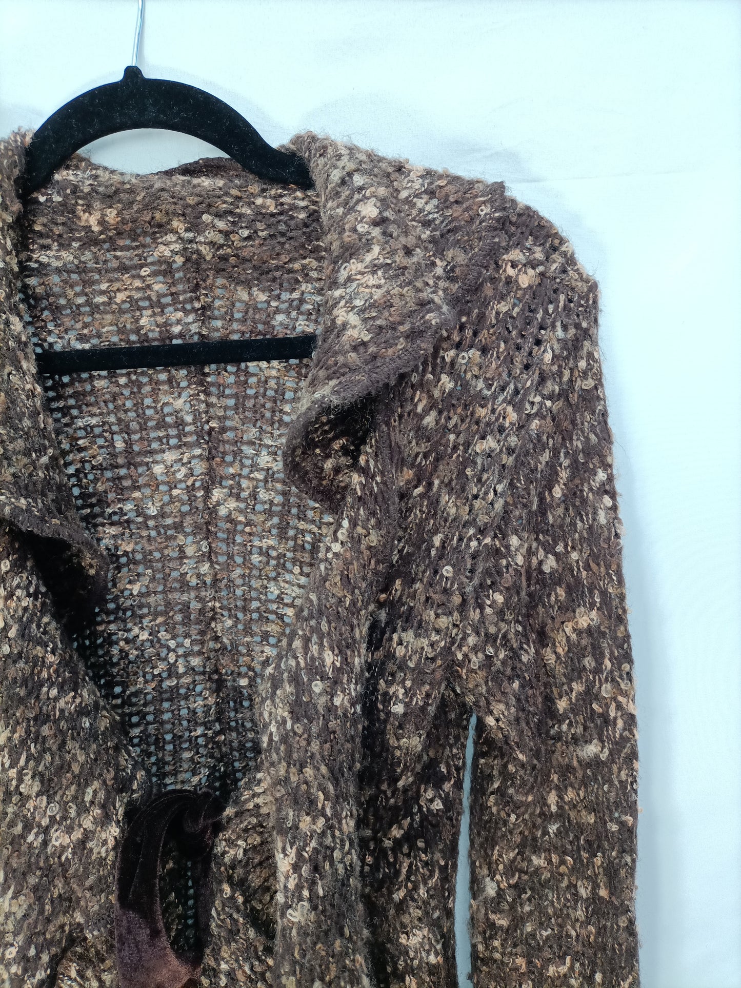 OTRAS. Cardigan Marron jaspeado T.l/xl