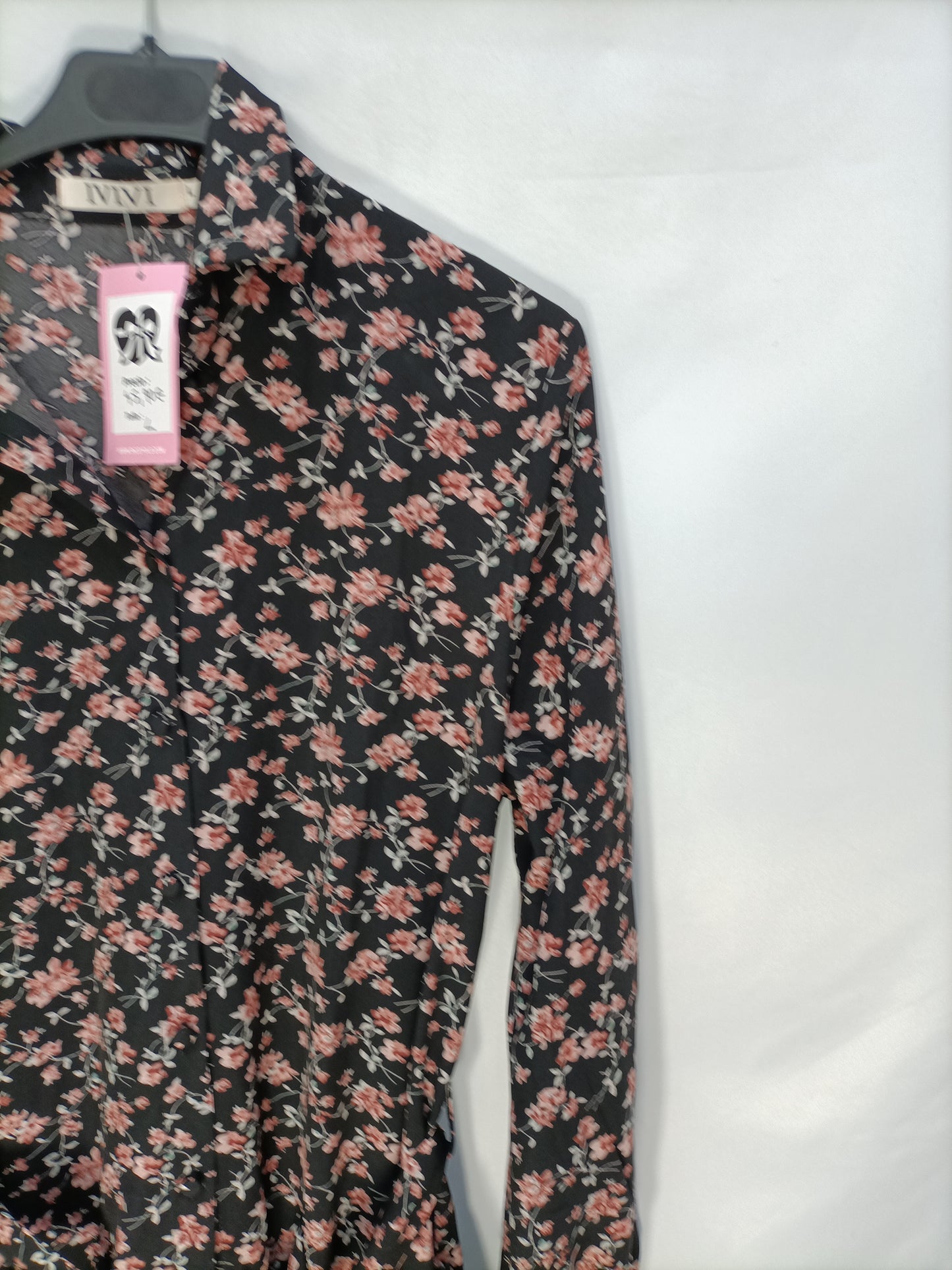 IVIVI. Vestido corto flores T.l