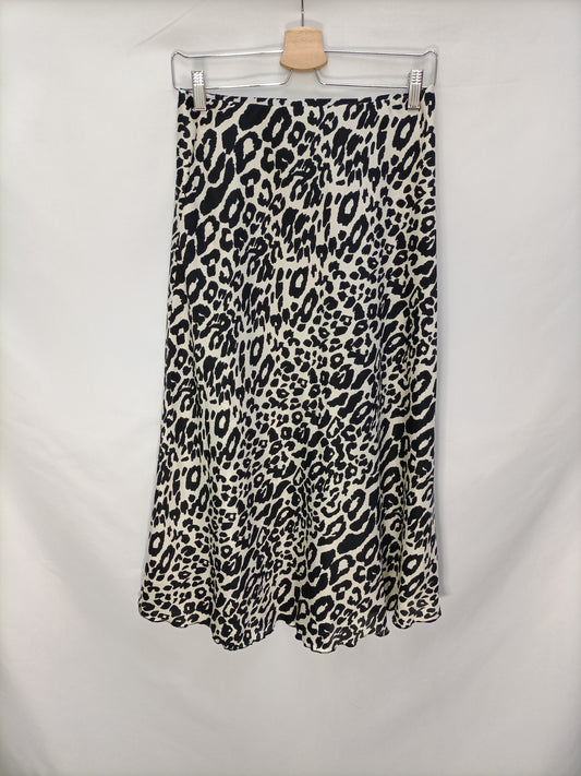 OTRAS. Falda midi animal print  T.U(m)