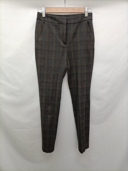 ZARA. Pantalón gris cuadros T.34