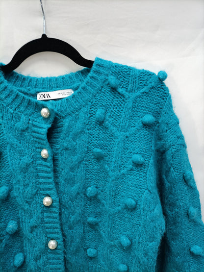 ZARA. Jersey azul perlas T.s