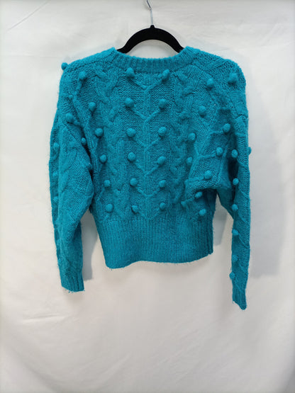 ZARA. Jersey azul perlas T.s