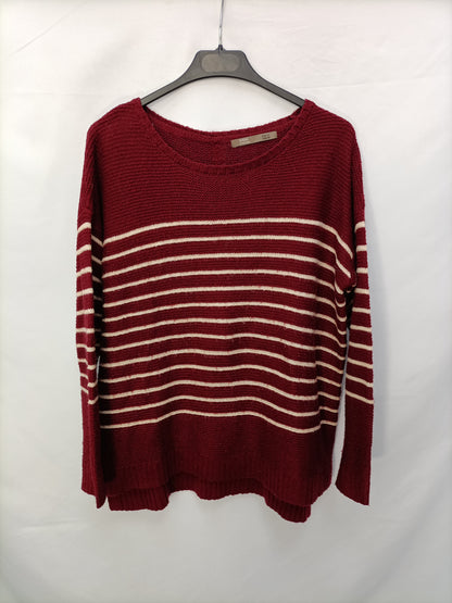 SFERA. Jersey burdeos rayasT.m