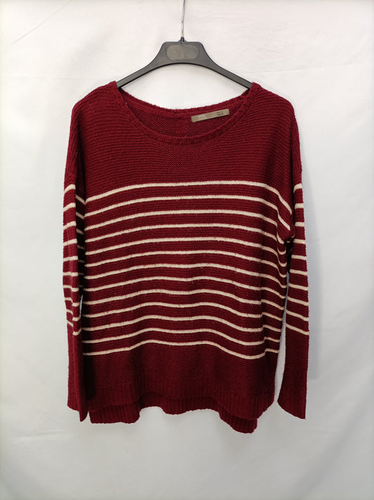 SFERA. Jersey burdeos rayasT.m