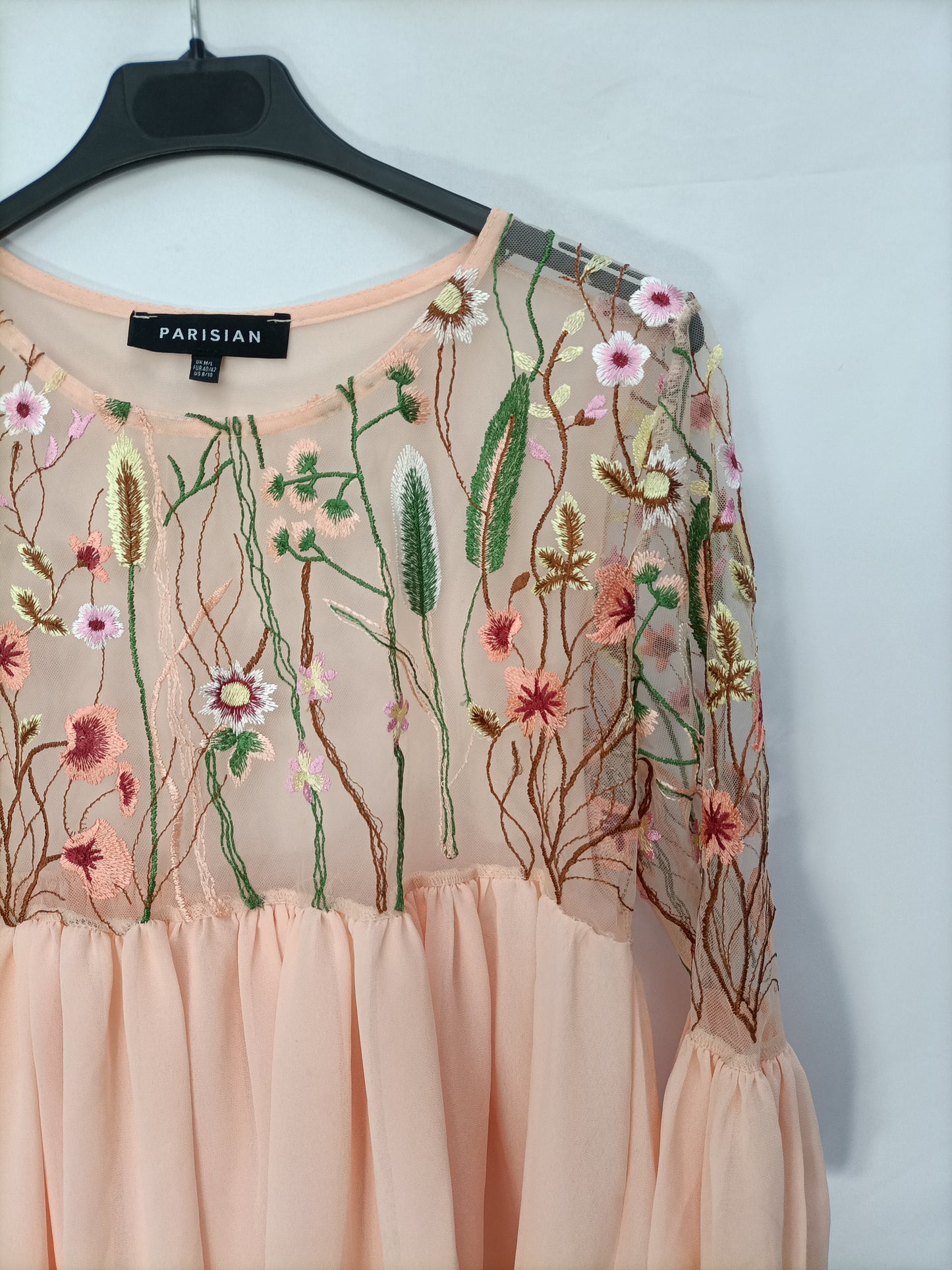 PARISIAM. Blusa rosa bordada T.M/L