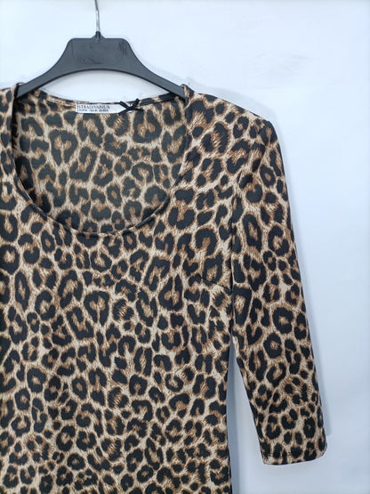 STRADIVARIUS. Vestido animal print T.m