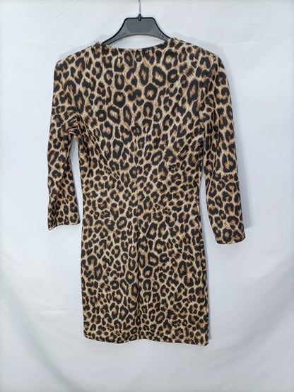 STRADIVARIUS. Vestido animal print T.m