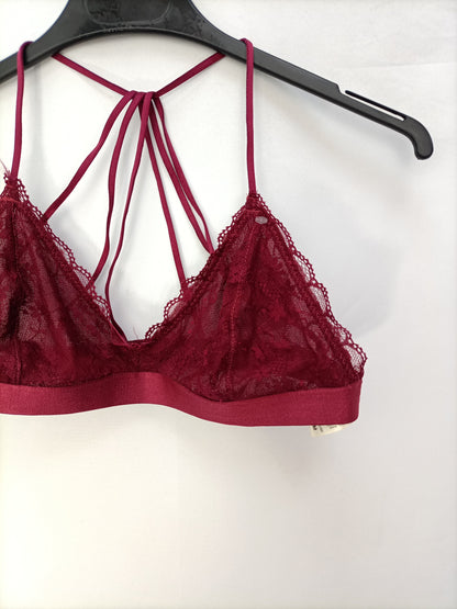 ADHARA. Sujetador burdeos T.s/m
