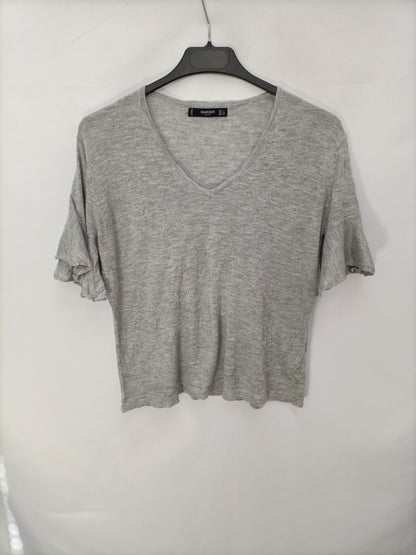 MANGO. Top gris finito T.s