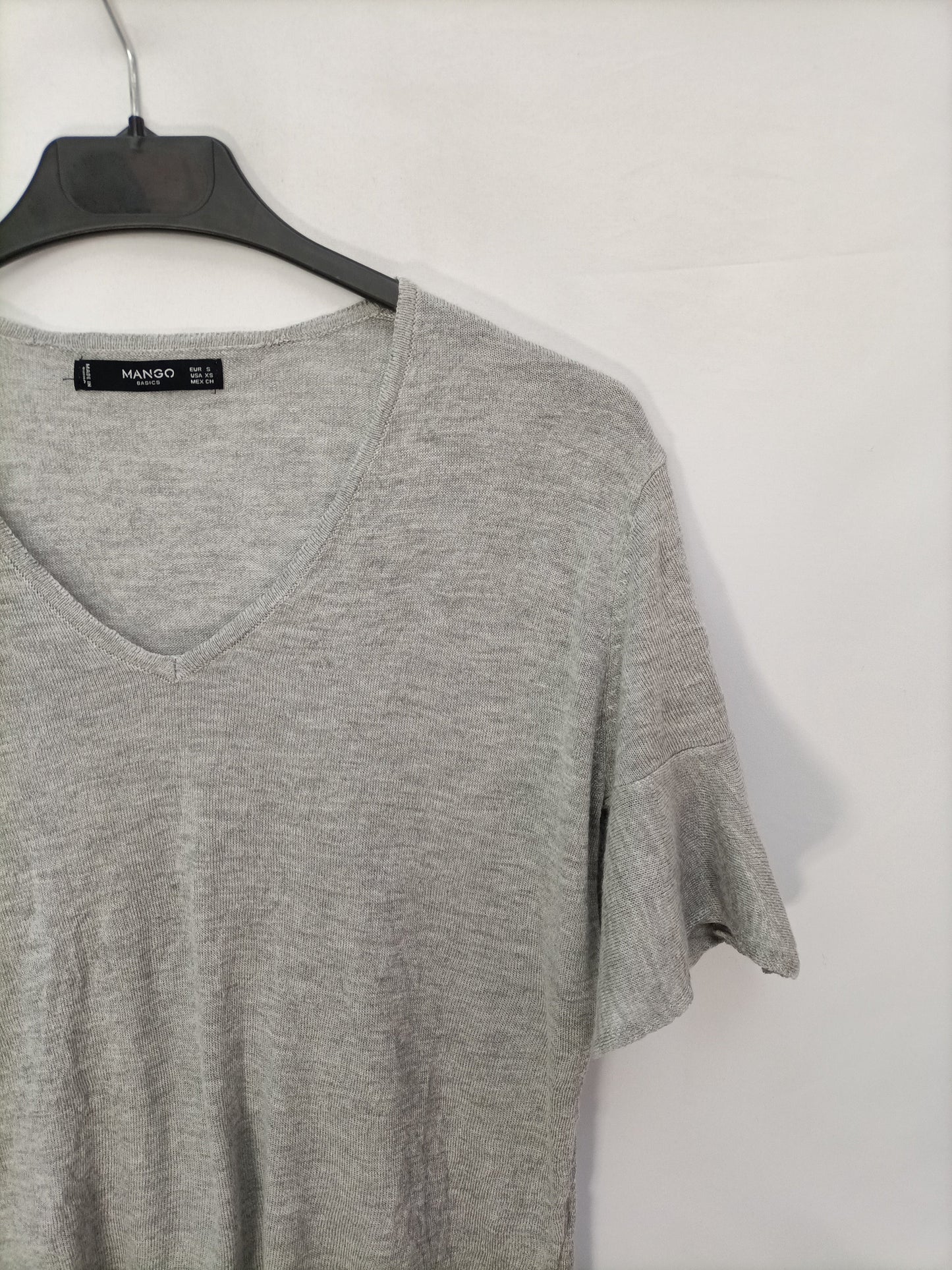 MANGO. Top gris finito T.s