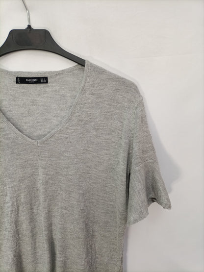 MANGO. Top gris finito T.s