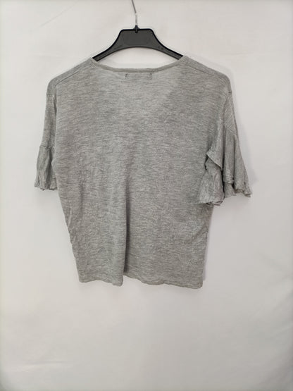 MANGO. Top gris finito T.s
