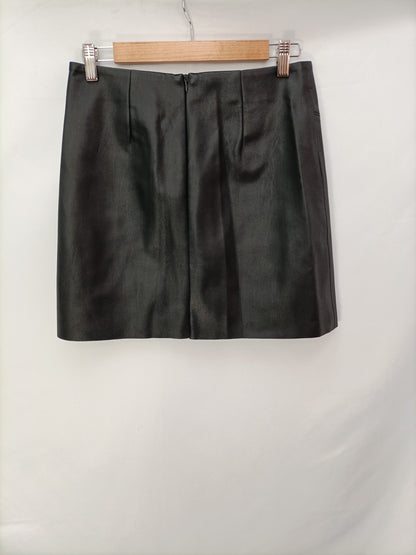 PIMKIE. Black faux leather skirt, size 36