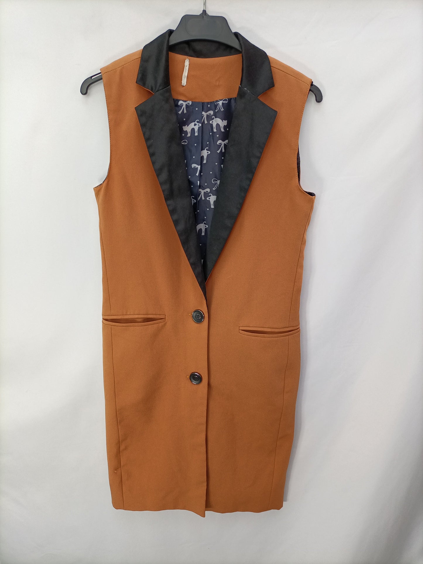 OTRAS. Chaleco camel T.u (m)