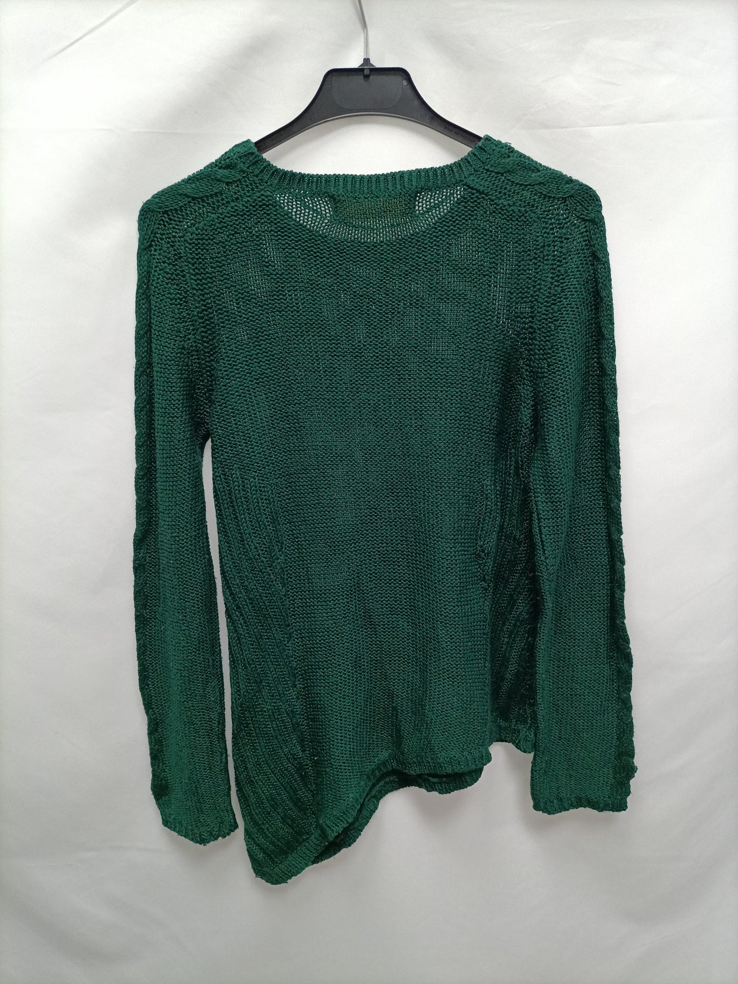ZARA. Jersey verde asimétrico T.s