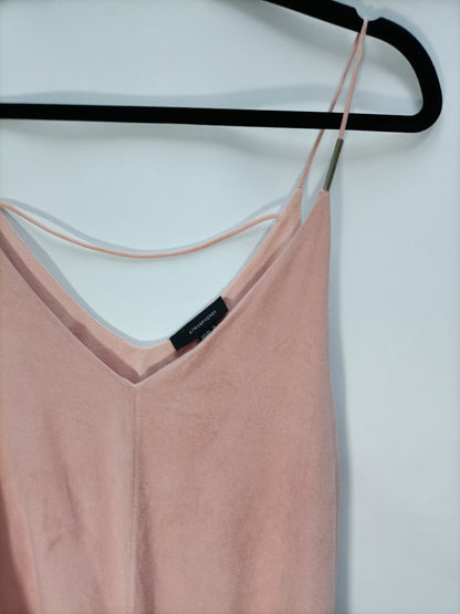 PRIMARK. Top rosa doble textura T.44