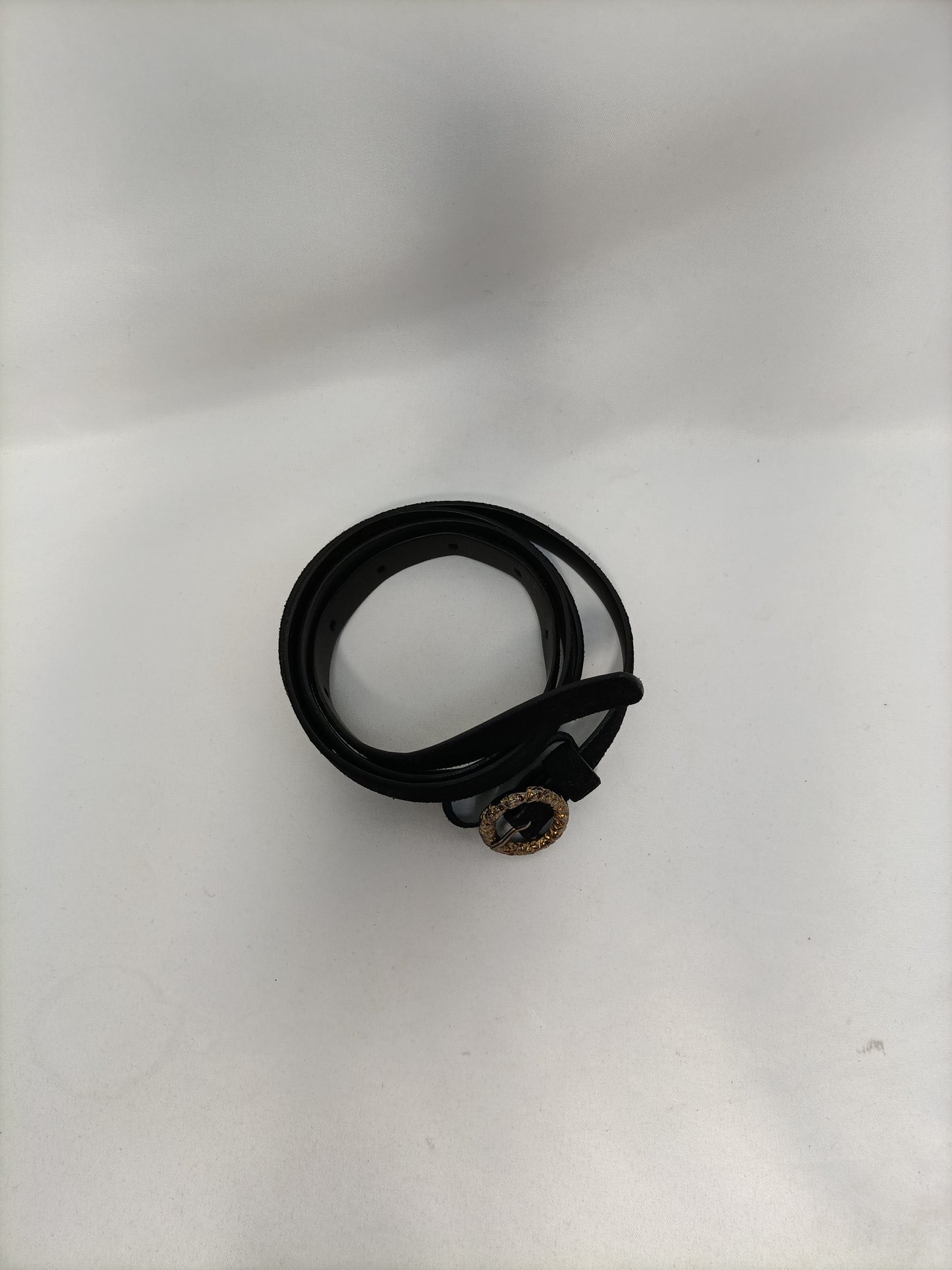 INTROPIA. Cinturón piel negro T.u