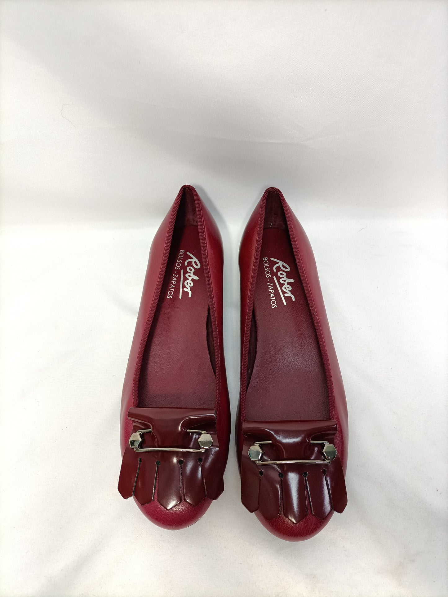 ROBER. Burgundy leather ballerina shoe size 39