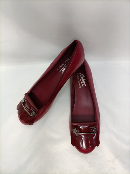 ROBER. Burgundy leather ballerina shoe size 39