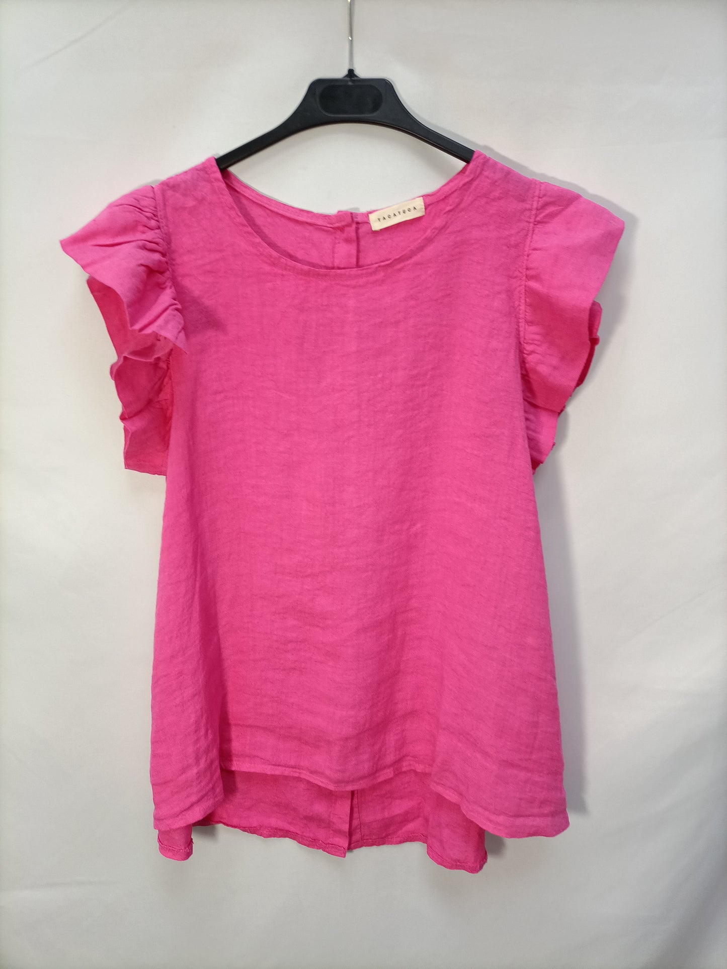 TACATUCO. Pink linen blouse Tu (l)