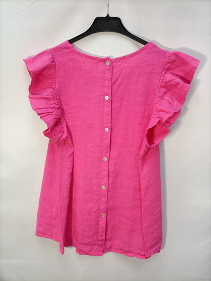 TACATUCO. Pink linen blouse Tu (l)