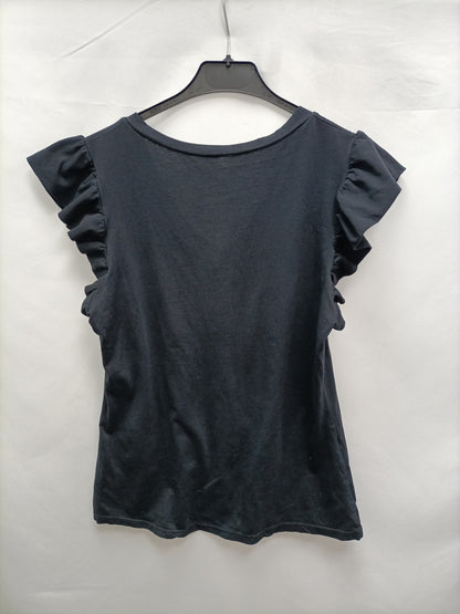 SOMETHING PRETTY. Blue ruffled T-shirt S.3(l)