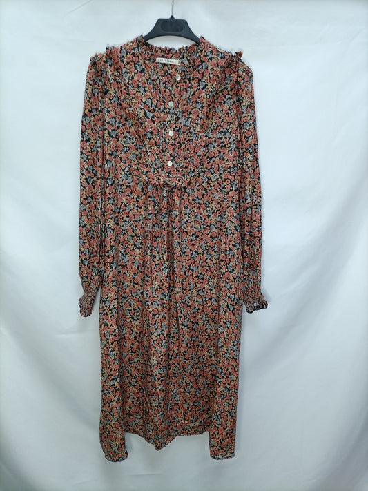 KOTIDIANO. Vestido midi flores T.m